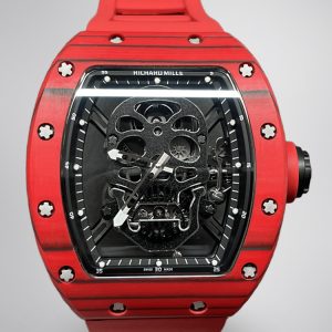 Replica Richard Mille RM 52-01 Skeleton Skull Dial Men’s Watch – Swiss Movement, Red Carbon Case
