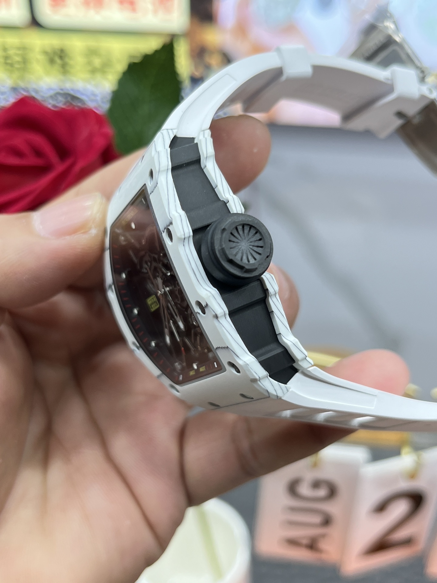 Best Replica RICHARD MILLE RM35-01 White Carbon Skeleton Dial Watch – Super Clone Quality - Image 7