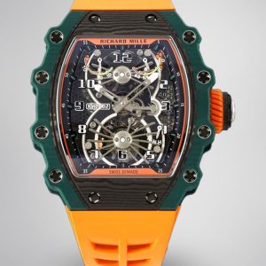 Best Richard Mille RM 21-02 Tourbillon Aerodyne Replica Watch – Orange Leather Strap