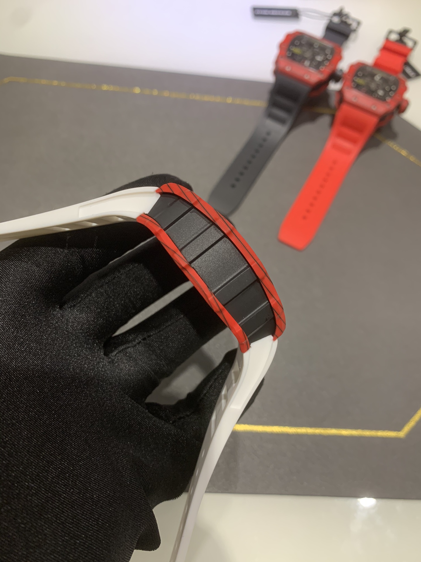 Swiss Richard Mille RM 35-01 Replica Rafael Nadal Red Case Watch – Carbon Fiber Case, Luxury Sport Design - Image 8