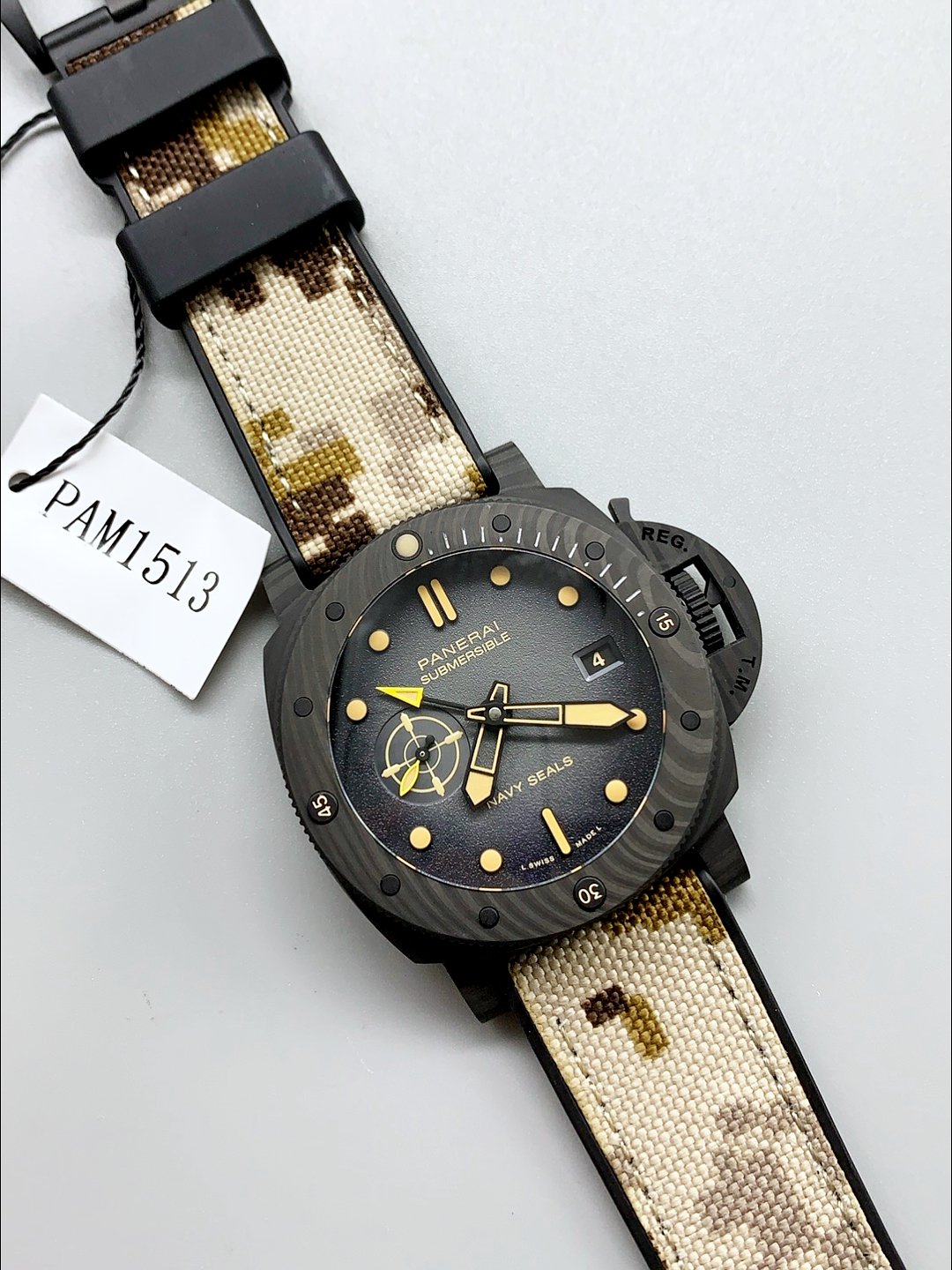Panerai Submersible PAM1513 Carbotech GMT Navy Seals Edition 44MM（1;1Super Clone） - Image 10