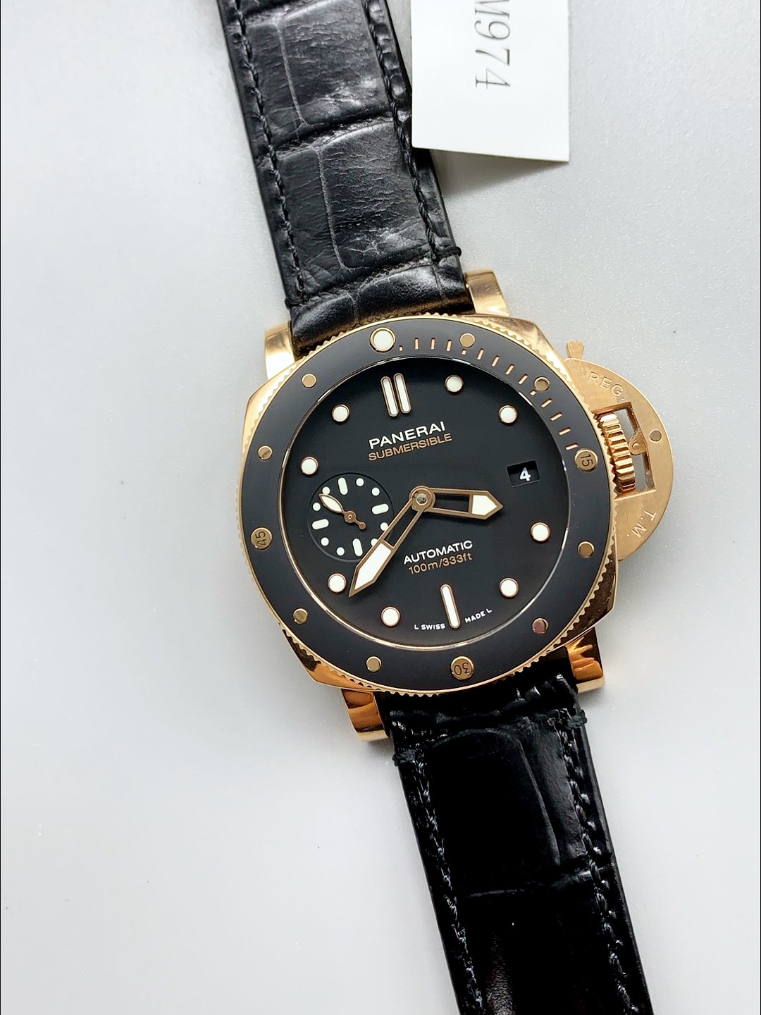 Panerai Submersible PAM974 Rose Gold Watch 42MM(1;1Super Clone) - Image 2