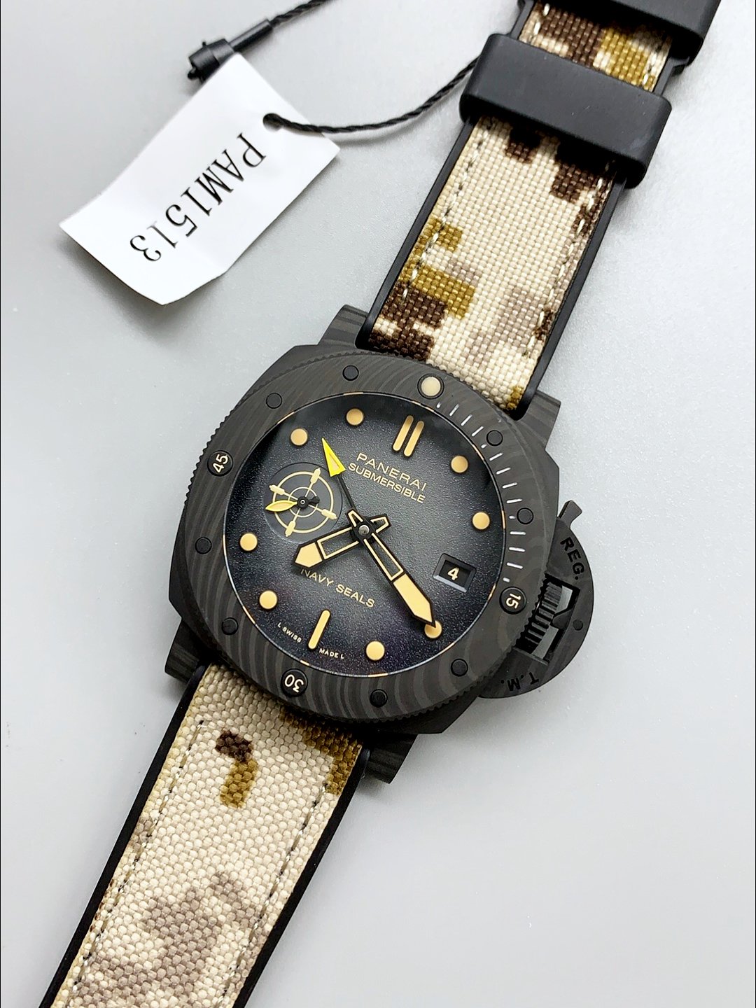 Panerai Submersible PAM1513 Carbotech GMT Navy Seals Edition 44MM（1;1Super Clone） - Image 9