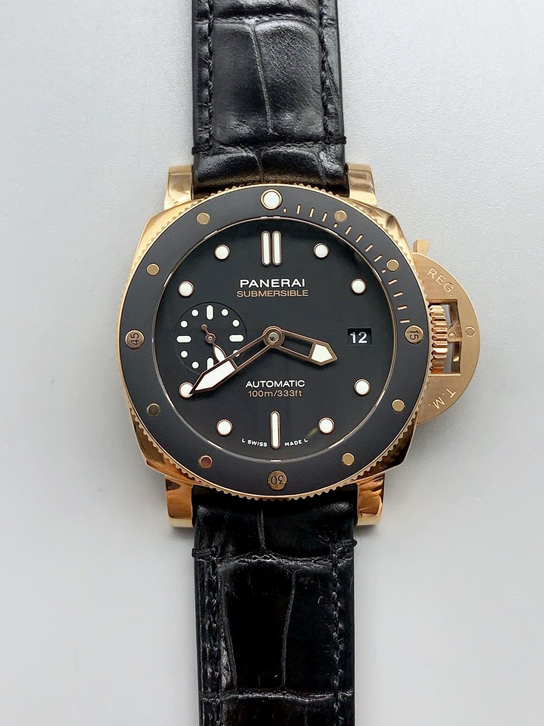 Panerai Submersible PAM974 Rose Gold Watch 42MM(1;1Super Clone)
