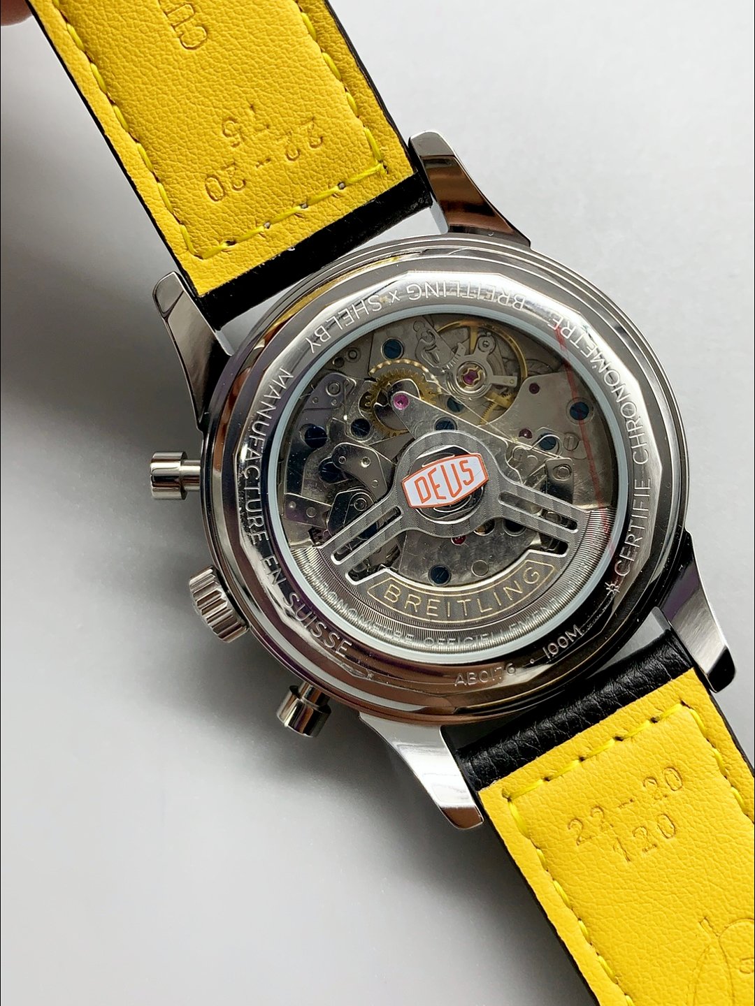 Breitling Top Time B01 Deus Edition Black Dial Leather Strap(1;1Super Clone) - Image 4