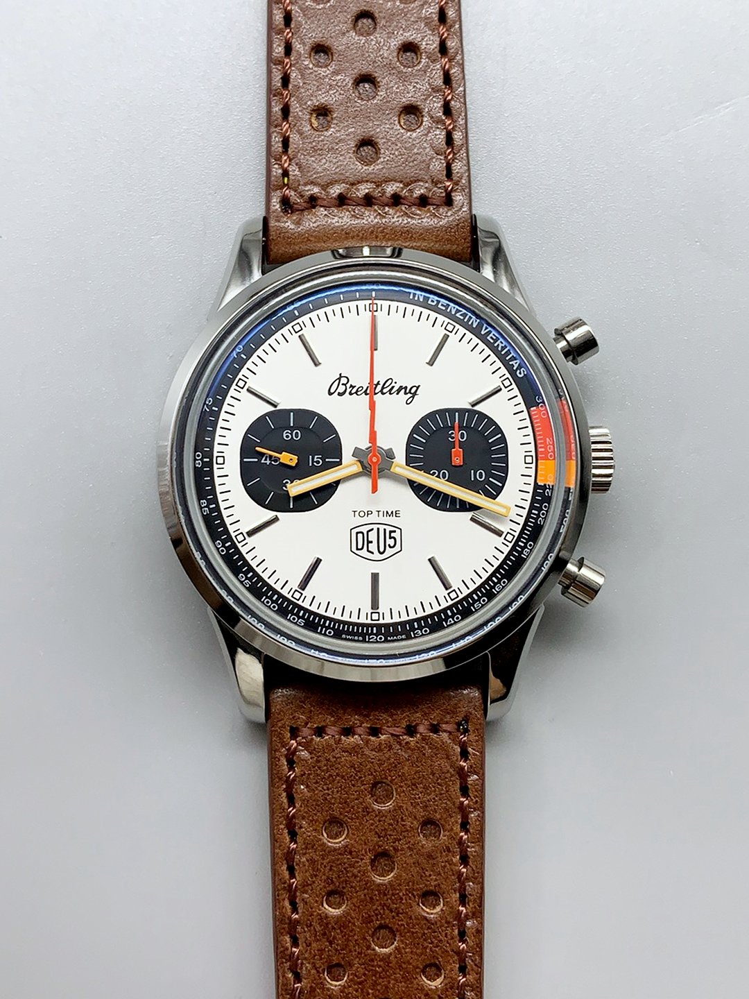 Breitling Top Time B01 Deus Edition Leather Strap (1:1Super Cloen)
