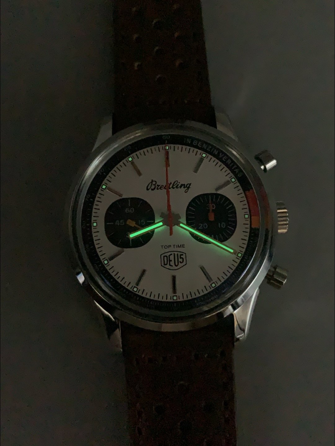 Breitling Top Time B01 Deus Edition Leather Strap (1:1Super Cloen) - Image 8