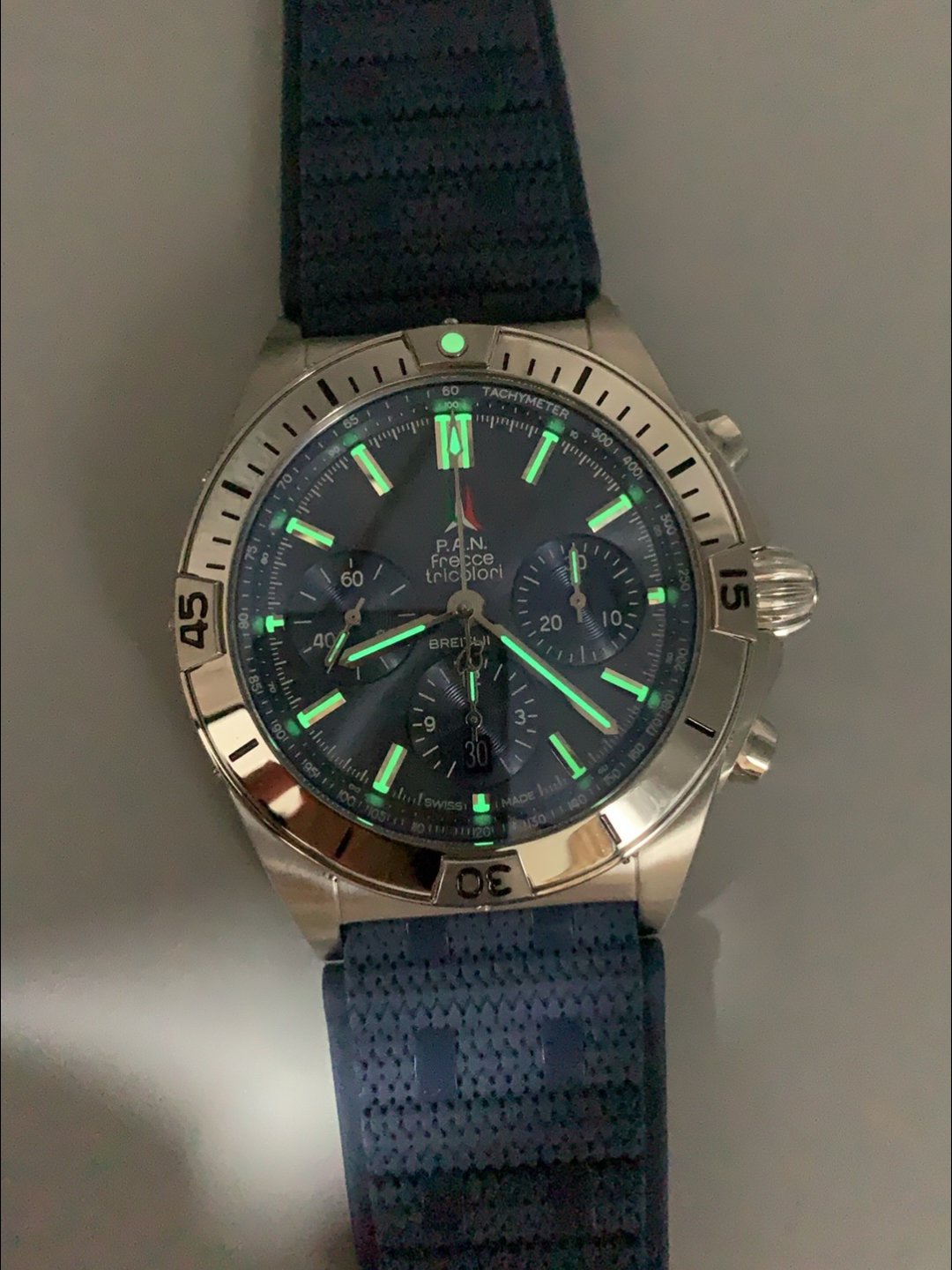 Breitling Chronomat B01 42 Edition Swiss 904L Steel Casing Blue Dial (1:1Super Cloen) - Image 9