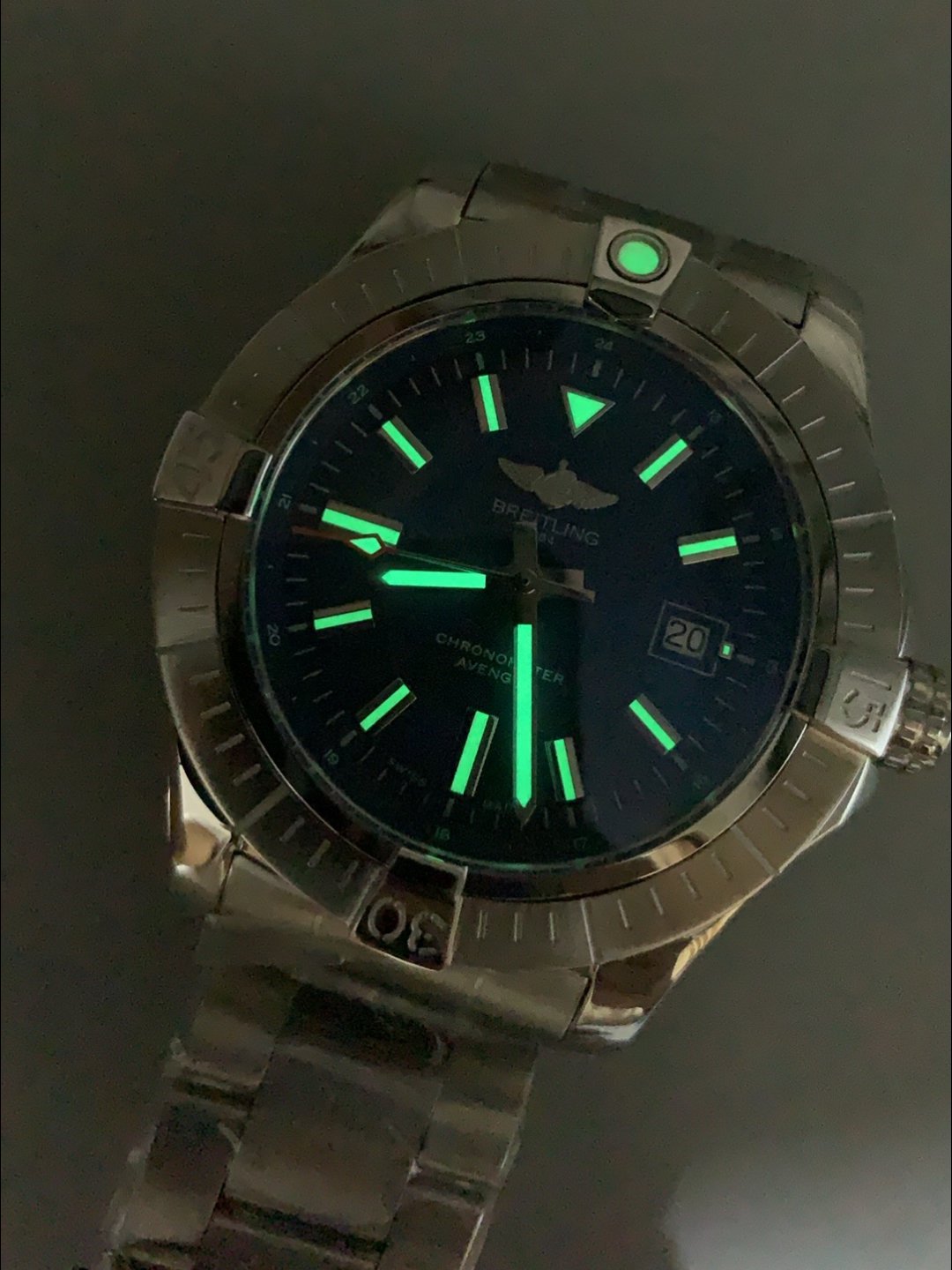 Breitling Avenger 43 Automatic Blue Dial Steel Strap (1:1Super Clone) - Image 10