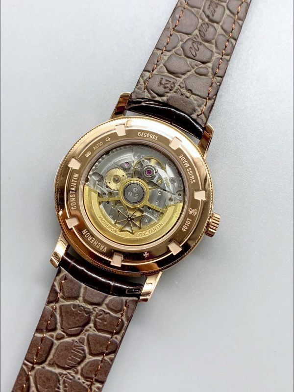 Vacheron Constantin Traditionelle Complete Calendar Rose Gold Plating White Dial (1:1Super Clone) - Image 4