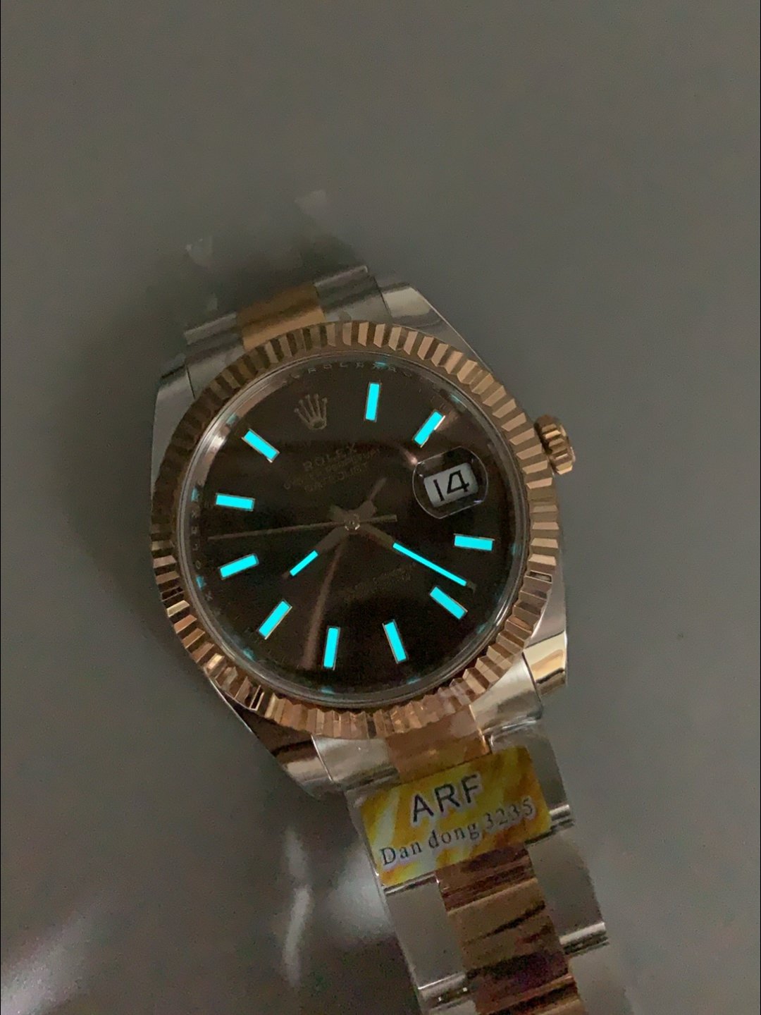 Rolex Datejust 41MM Two Tone Rose Gold Plating Brown Dial Watch(1:1Super Clone ) - Image 11
