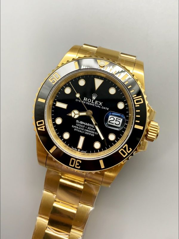 Rolex Submariner 41MM Date Ceramic Gold m126618ln -904L Steel Watch（1:1Super Clone） - Image 3