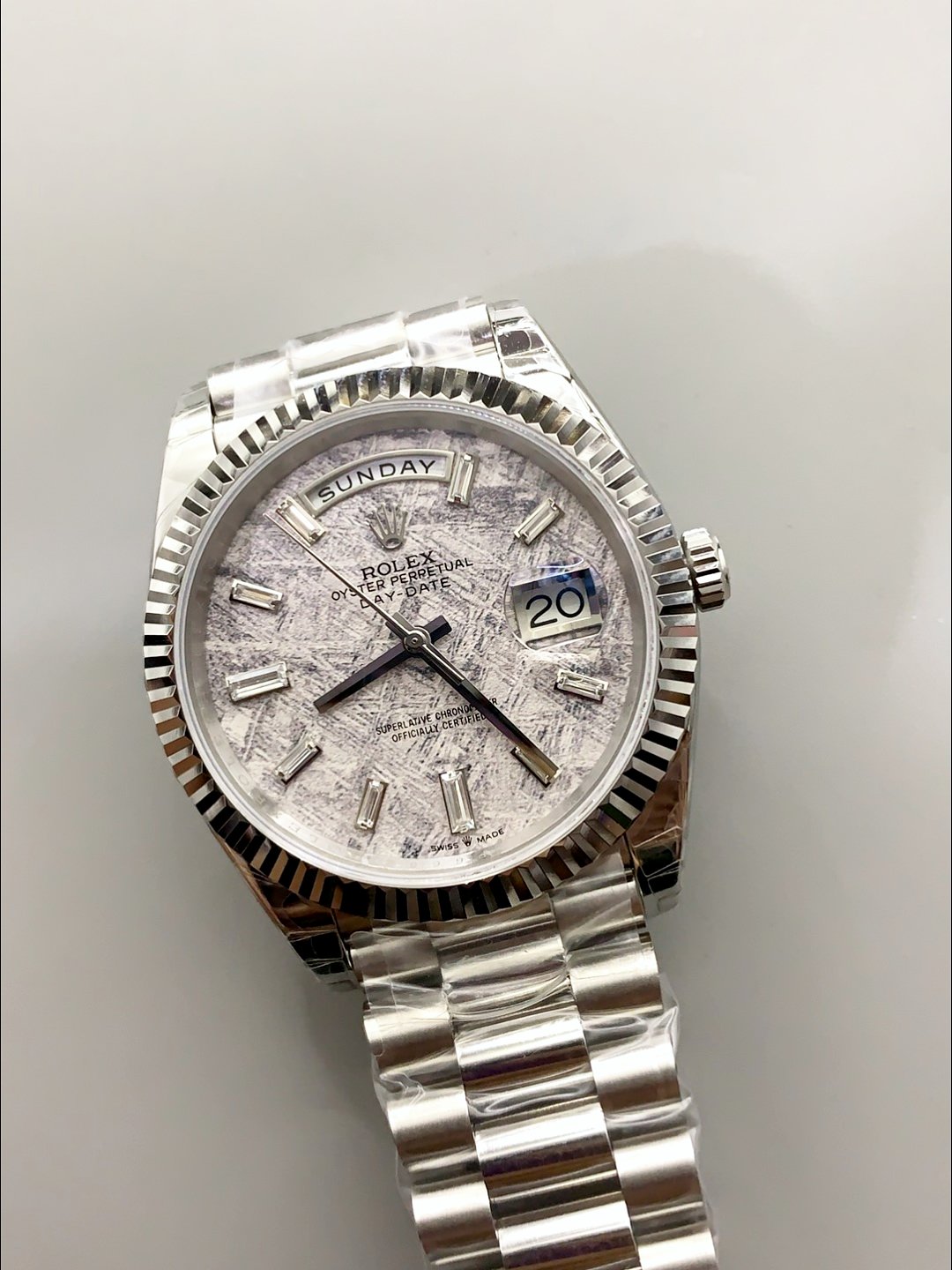 Rolex Day Date Presidential 904L Steel 40MM – Grey Dial (1:1Super Clone） - Image 3
