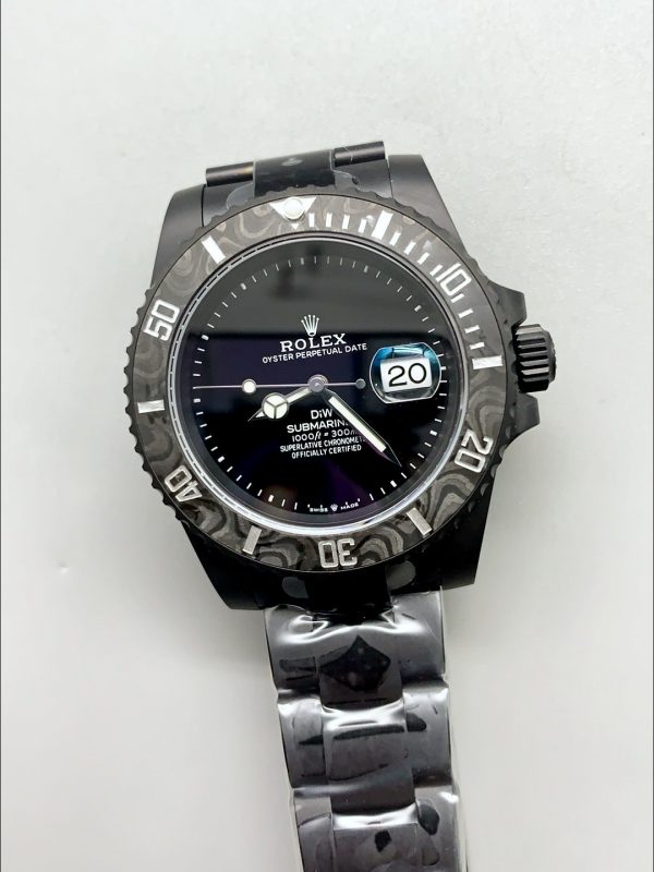 Rolex Submariner DiW DLC Coated Steel Casing Black Ceramic Bezel Edition Watch(1:1Super Clone） - Image 3