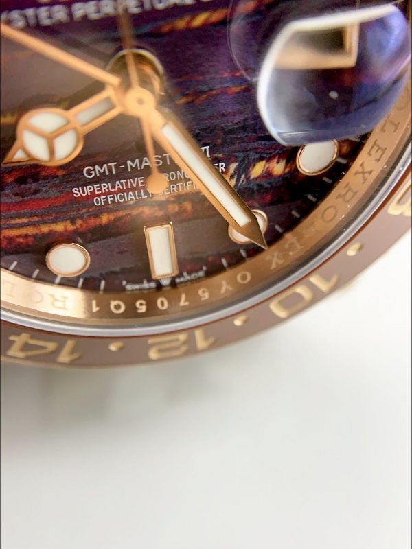 Rolex GMT Masters II 126715CHNR Rose Gold Tiger Iron Dial(1:1Super Clone ) - Image 4