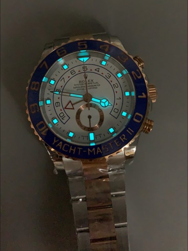 Rolex Yachtmaster II Stainles Steel Ref.116681 Two Tone (1:1Super Clone） - Image 9