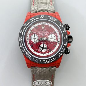 Rolex Daytona Edition Watch in Red Dial Red Carbon Casing (1:1 Super Clone)