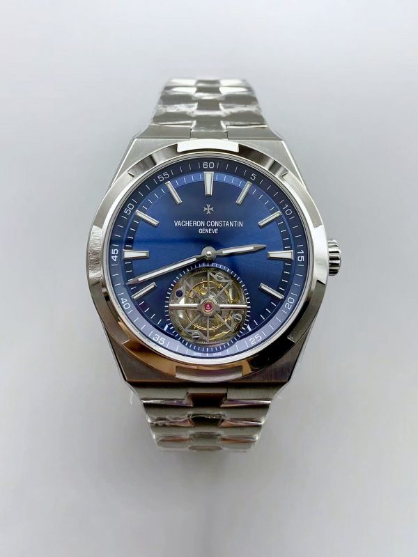 Vacheron Constantin Overseas Tourbillon Stainless Steel in Blue Dial(1:1Super Clone)