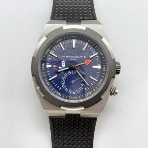 Vacheron Constantin Overseas Dual Time Titanium Watch in Blue Dial(1:1Super Clone)