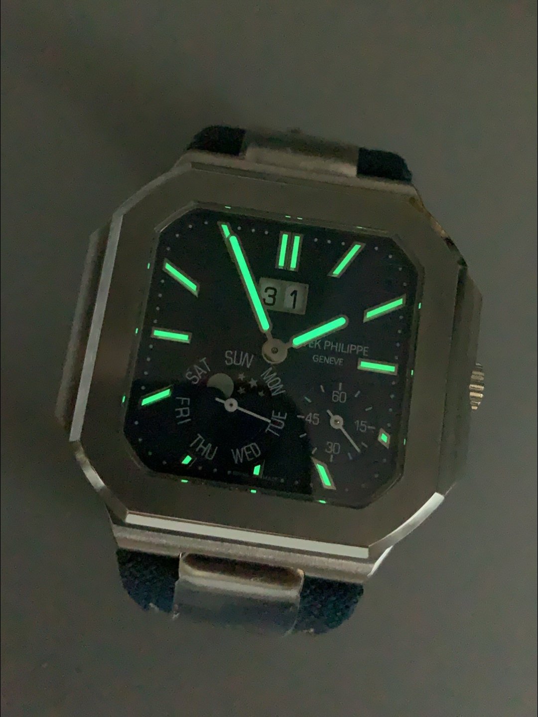 Patek Philippe Cubitus 5822 904L Steel Casing Blue Dial (1:1Super Clone) - Image 11