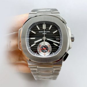 Patek Philippe Nautilus 5980 Chronograph Steel Case in Black Dial (1:1Super Clone)