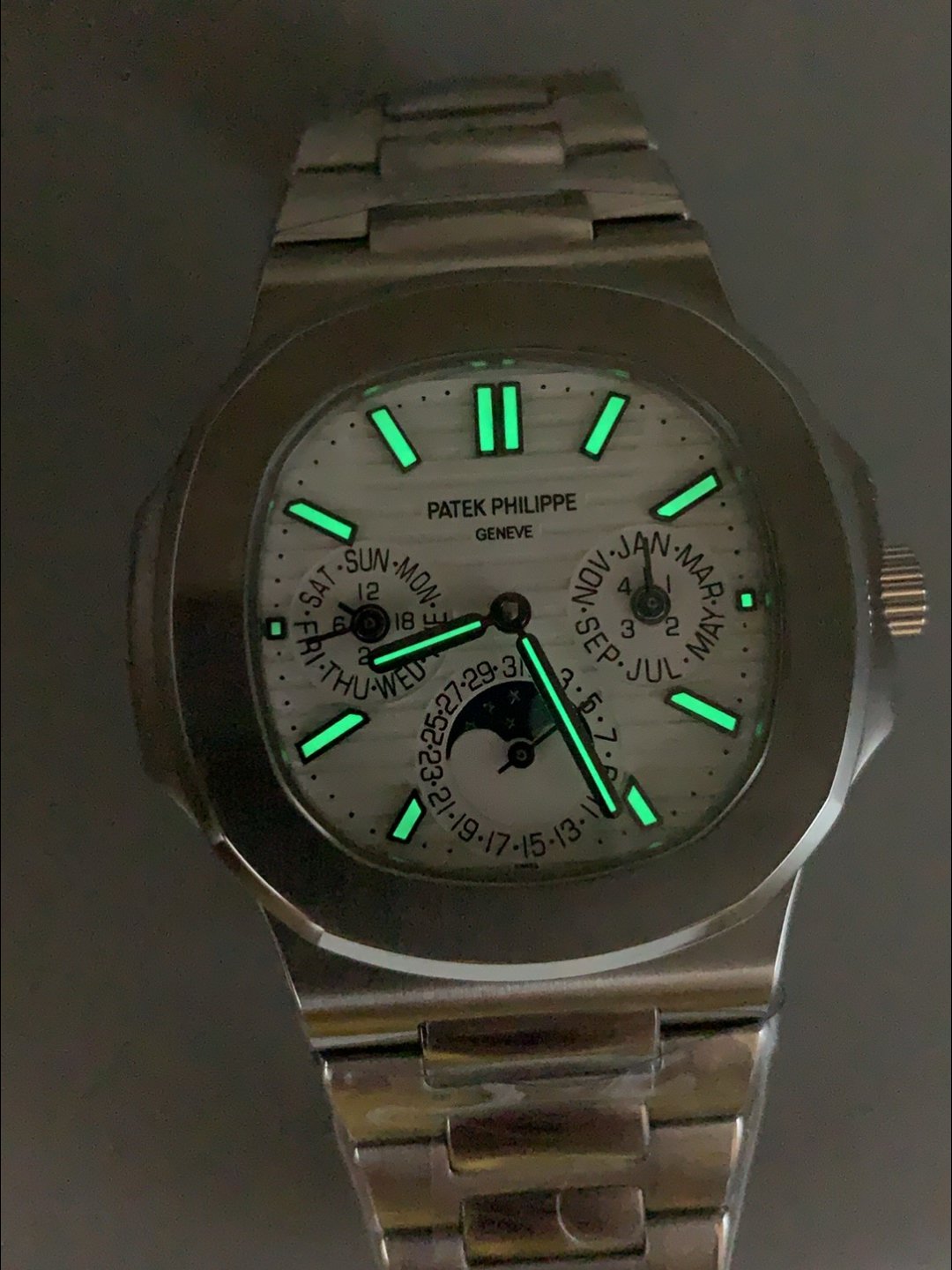 Patek Philippe Nautilus 5740 Perpetual Calendar Stainless Steel White Dial (1:1Super Clone) - Image 11