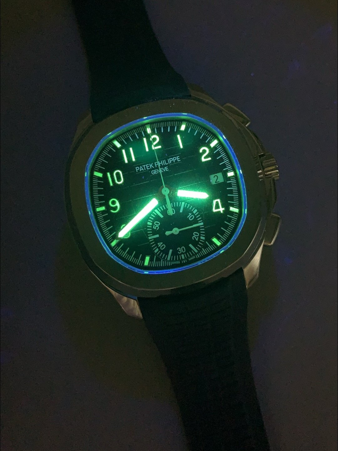 Patek Philippe Aquanaut 5968 Chronograph Steel Casing Blue Dial Watch(1:1 Super Clone) - Image 12