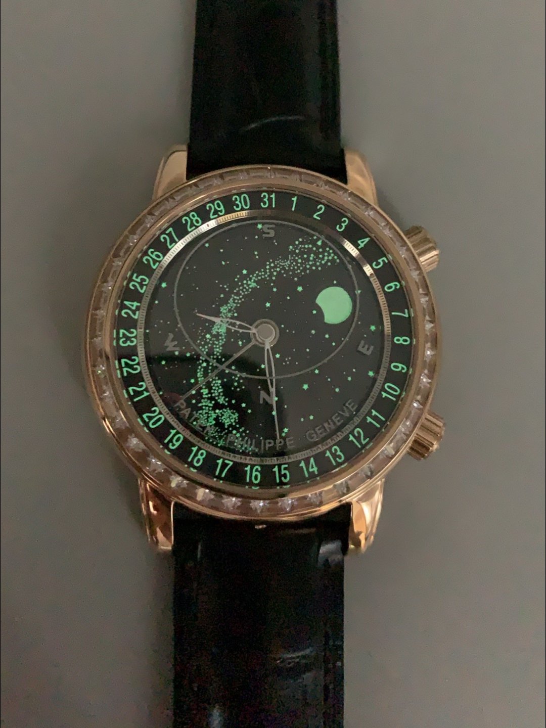 Patek Philippe 6104R Grand Complications Watch in Rose Gold – Diamonds Bezel(1:1Super Clone) - Image 9