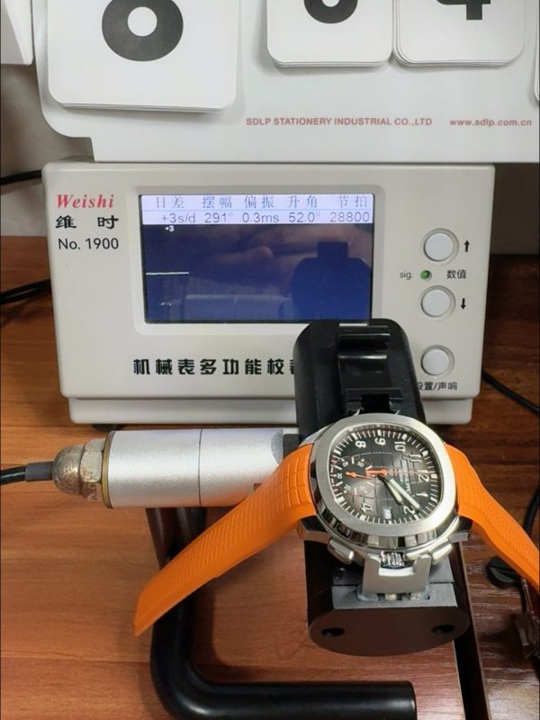 Patek Philippe Aquanaut 5968 Chronograph Steel Casing Orange Strap Watch(1:1 Super Clone) - Image 13