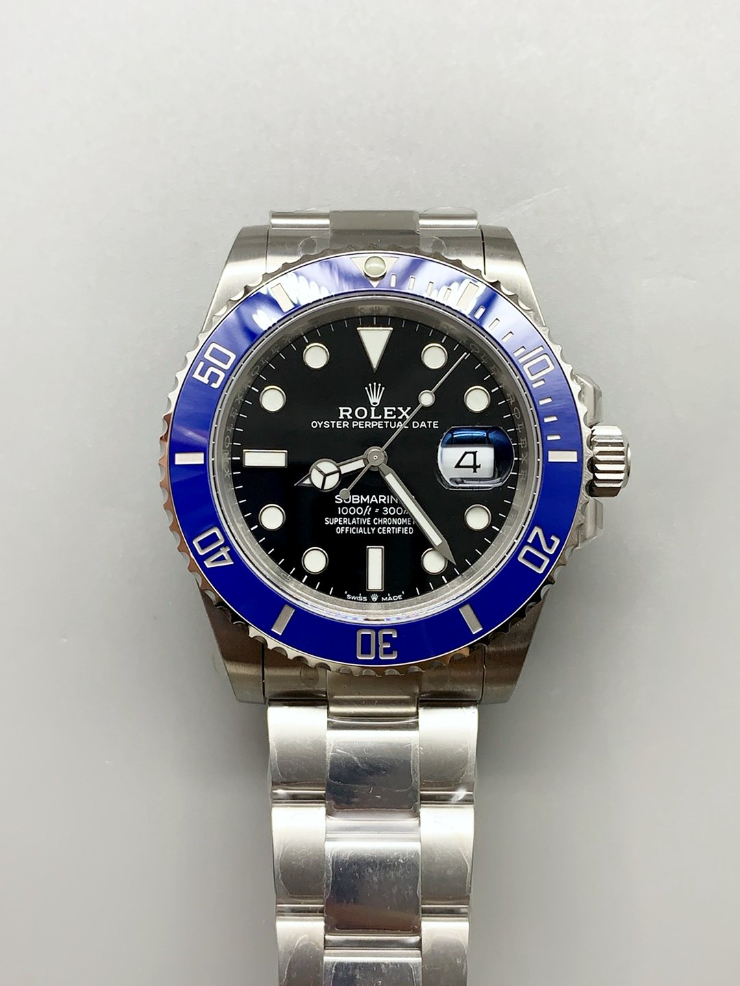 Rolex Submariner 41mm Blue Bezel White Gold 126619LB (1;1 Super Clone)