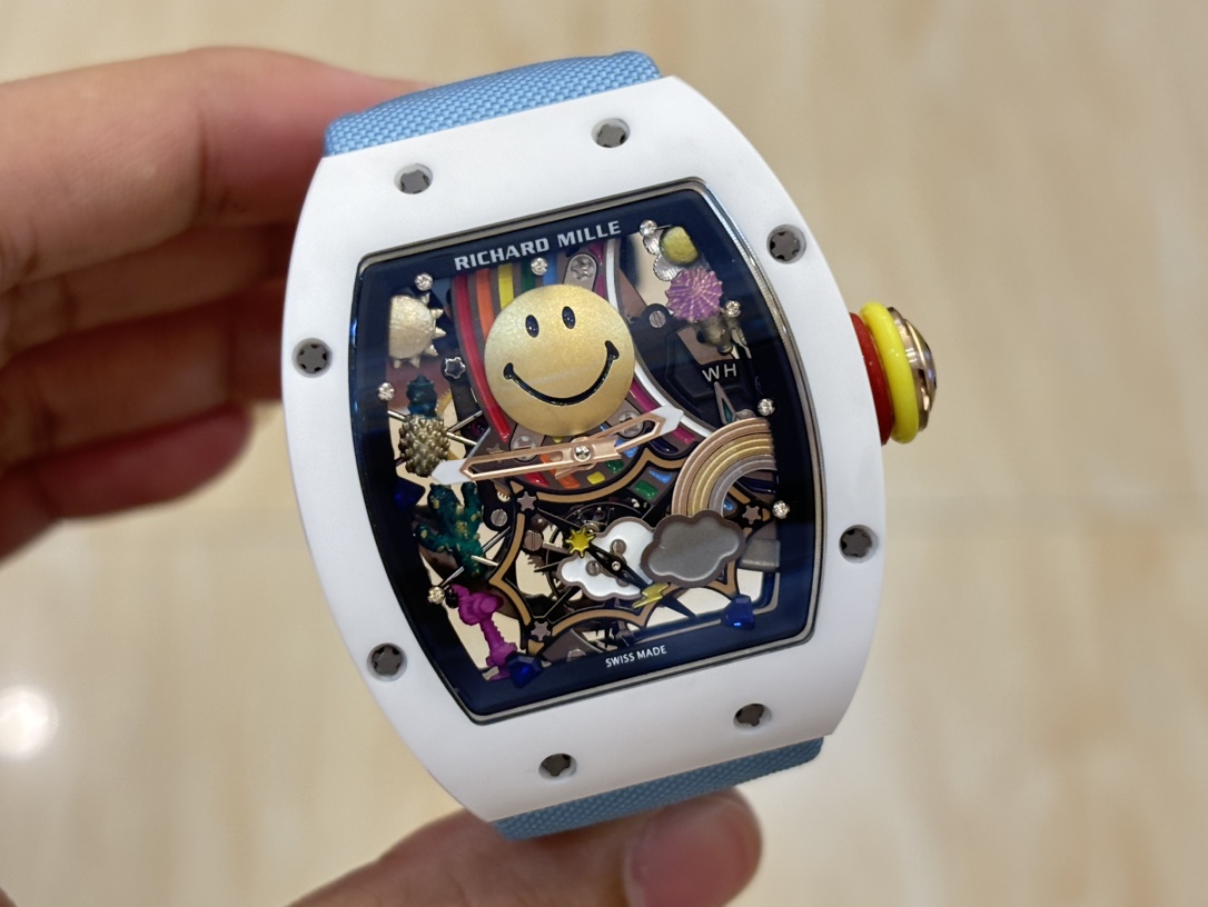 Replica Richard Mille RM 88 Smiley Automatic Winding Tourbillon with Blue Strap - Image 7