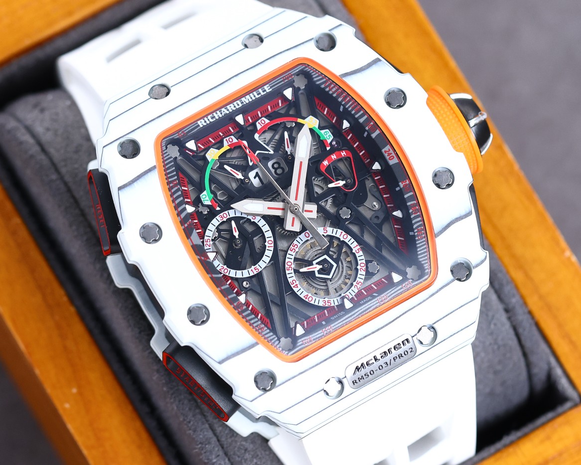 Replica Richard Mille RM50-03 Super Clone Chronograph Mechanical Watch – White Carbon Fiber Case - Image 5