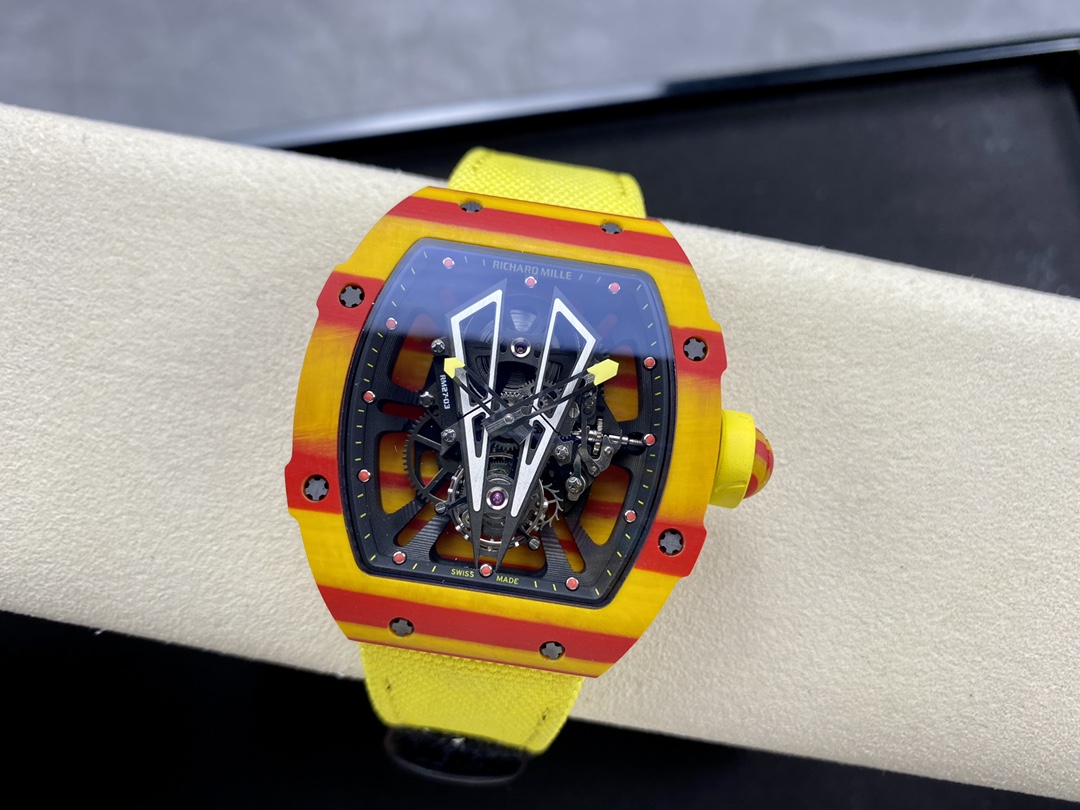 Best Swiss Replica Richard Mille RM 27-03 Red Yellow Carbon Fiber Watch - Image 2
