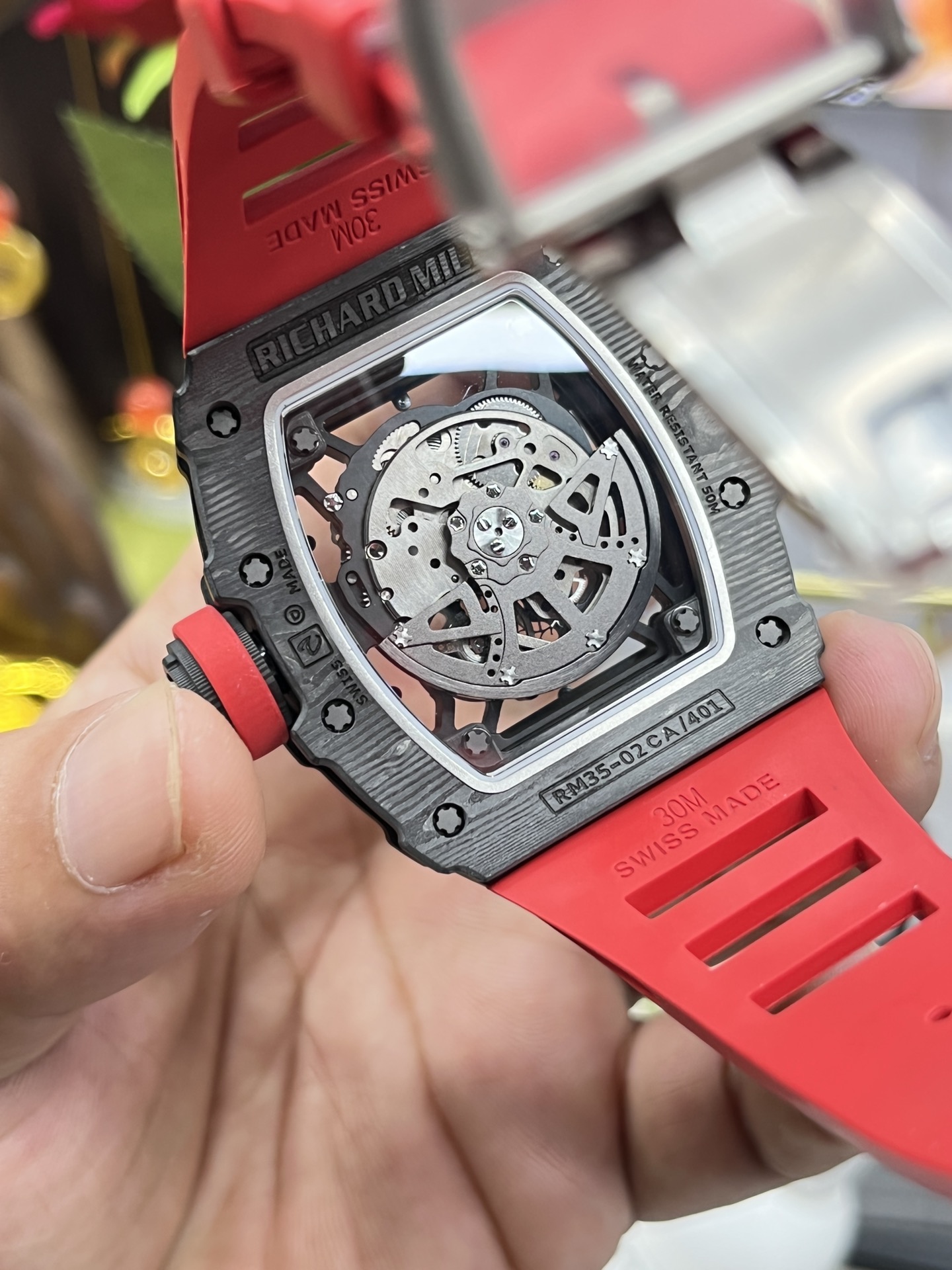 Richard Mille RM35-02 Carbon Fiber Swiss Replica Automatic Mechanical Watch - Image 6
