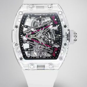Richard Mille RM38-02 Tourbillon Replica Watch with Crystal Case – Pink Theme
