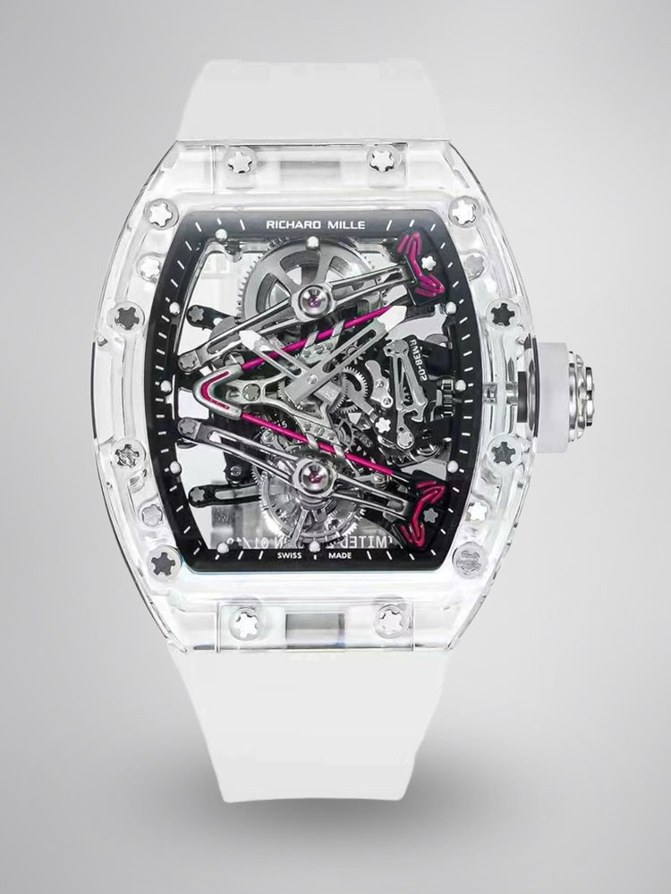 Richard Mille RM38-02 Tourbillon Replica Watch with Crystal Case – Pink Theme