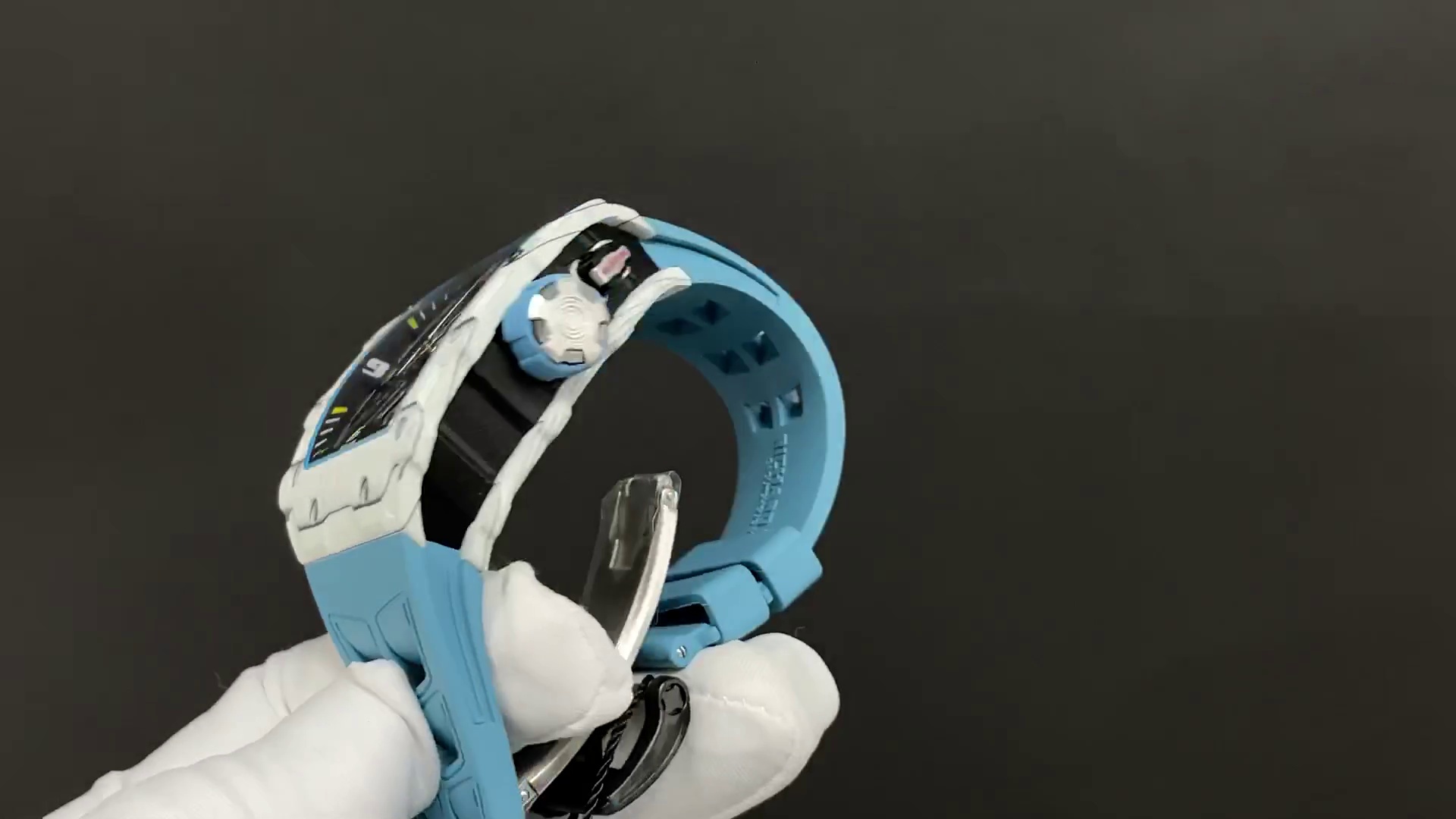 Best Swiss Richard Mille RM 35-03 Replica Rafael Nadal Watch for Men | White Carbon Fiber Case | Blue Strap - Image 5