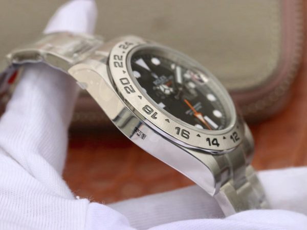 Rolex Explorer II – 42MM- 1:1 Superclone(Steel bezel black explorer) - Image 5