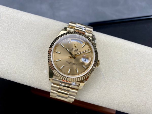 Day Date Rolex Weekly Journal 18K Gold Plated counter weight(Full gold daydate) - Image 6