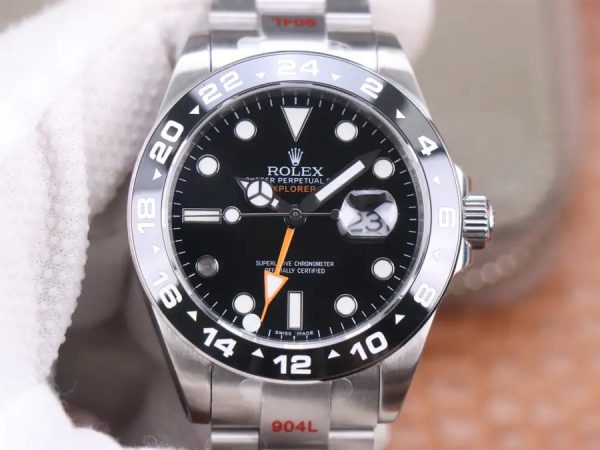 Explorer 2 GMT 216570-77210 1:1 Superclone(Black explorer)