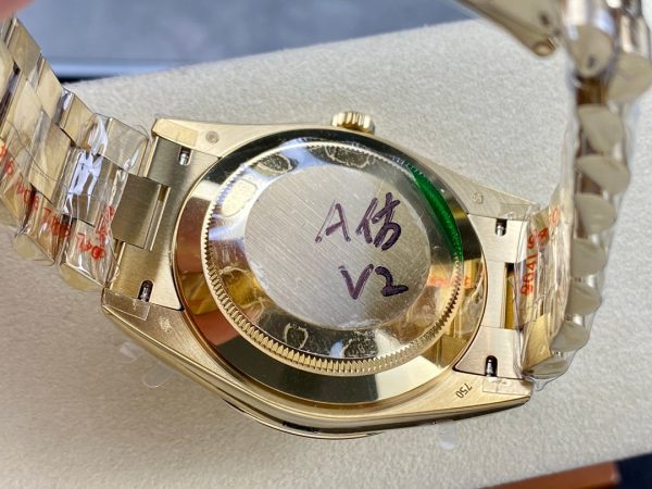 Day Date Rolex Weekly Journal 18K Gold Plated counter weight(Full gold daydate) - Image 9