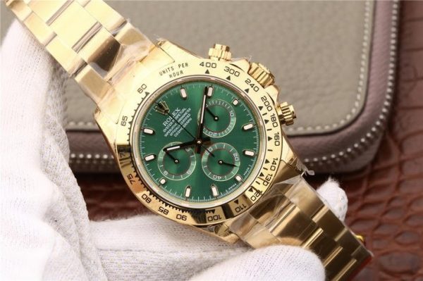 Rolex Cosmograph Daytona 18K (Gold green dial daytona) - Image 3