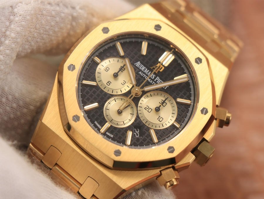 Audemars Piguet Royal Oak Chronograph 18K Gold on 904L Steel – 1:1 Sup - Image 2