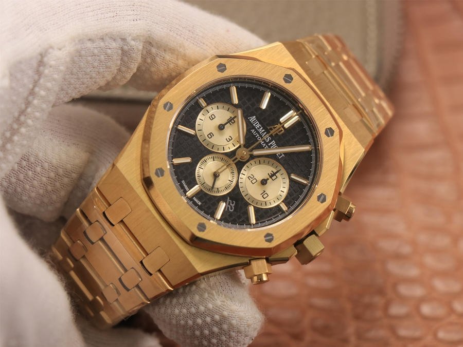 Audemars Piguet Royal Oak Chronograph 18K Gold on 904L Steel – 1:1 Sup - Image 4