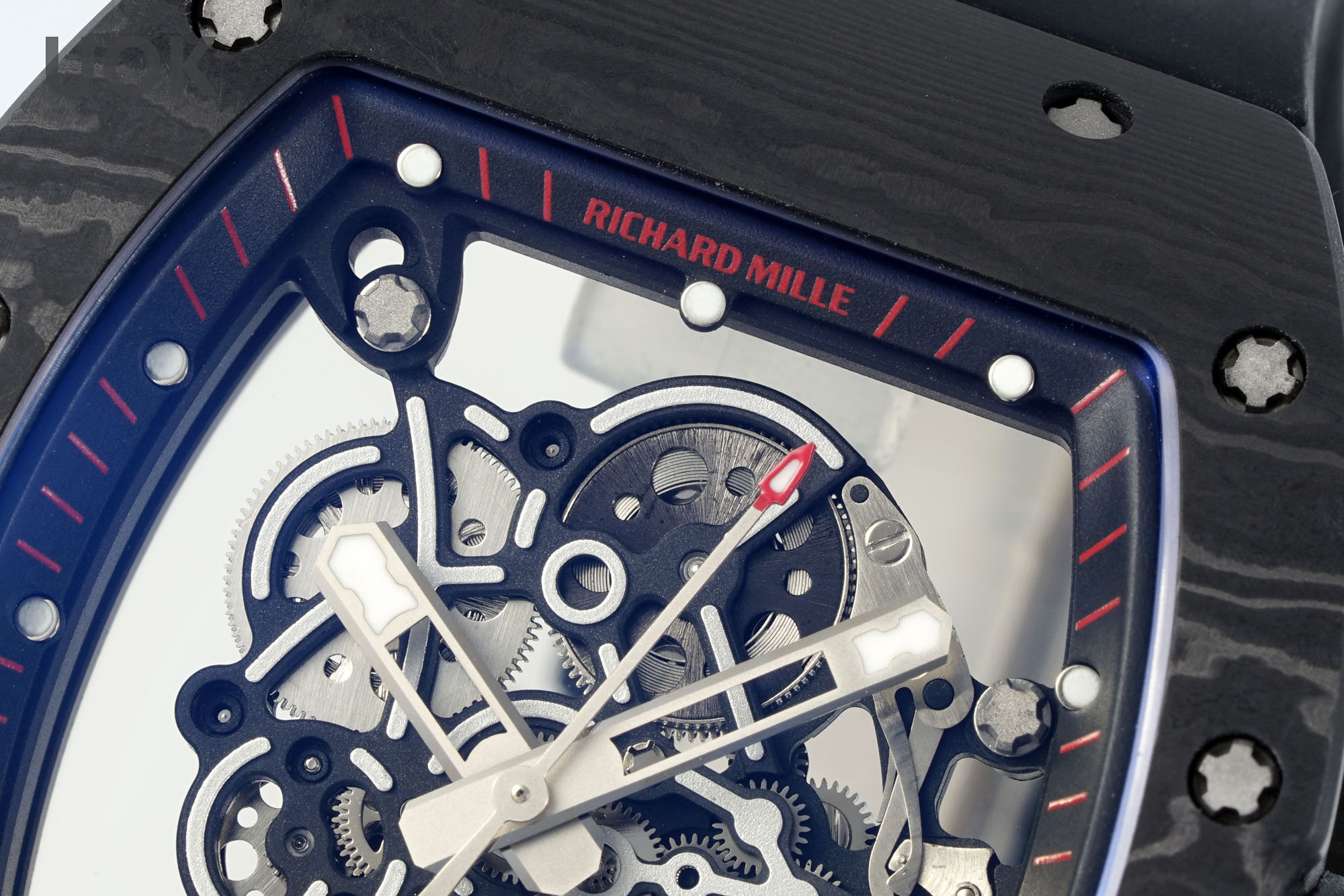 Richard Mille RM055 Skeleton Watch with Black Rubber Strap – Super Clone - Image 7