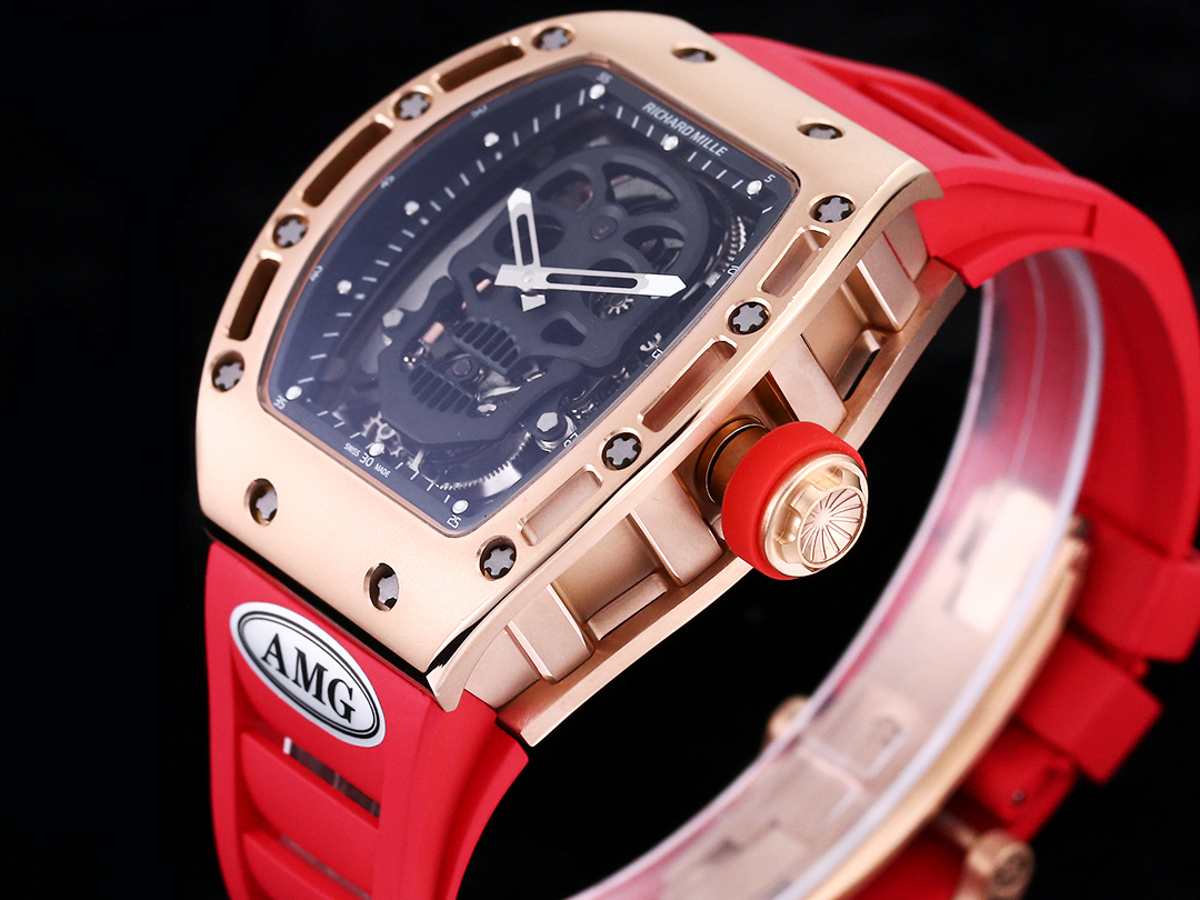RM052 Skeleton Tourbillon Watch Replica – Bold Black Skull Design - Image 6