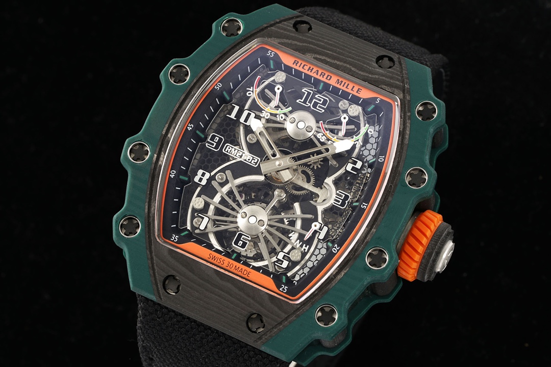 Swiss Made RICHARD MILLE RM 21-02 Replica Tourbillon Aerodyne Best Quality with Skeleton Dial - Image 6
