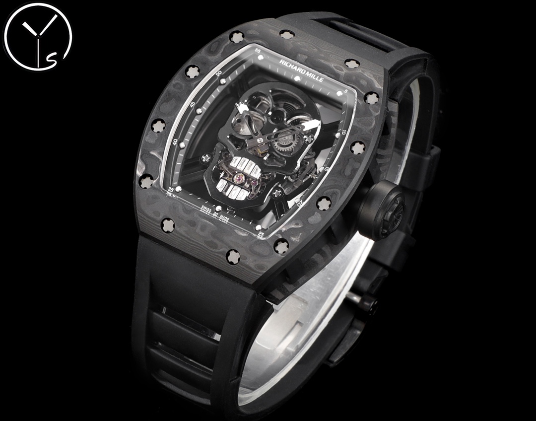 Richard Mille RM52-01 Replica Skull Tourbillon Carbon Fiber Camouflage - Image 9