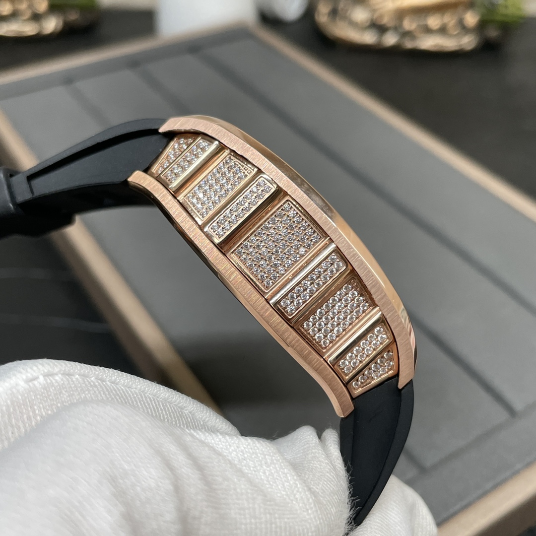 Swiss Richard Mille RM 51-01 Replica Tiger And Dragon Michelle Yeoh Watch with Diamond Bezel And Black Rubber Strap - Image 7
