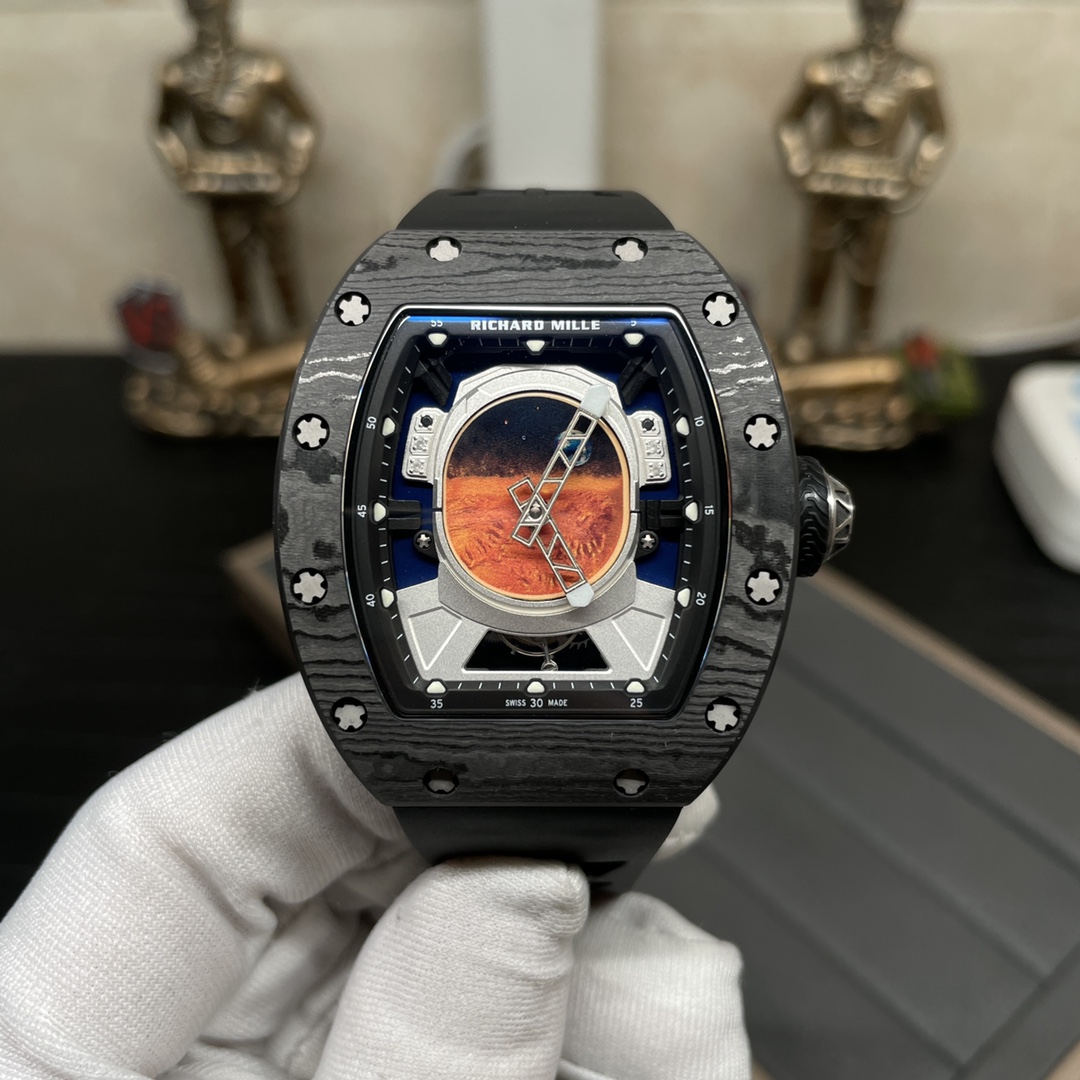 Replica Richard Mille RM 52-05 Tourbillon Pharrell Williams Men’s Watch – Carbon Case - Image 3
